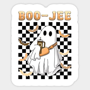 Spooky Season Cute Ghost Halloween Costume Boujee Boo-Jee Sticker